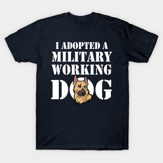German Shepherd Military Working Dog Adoption T-Shirt by Gold Wings Tees